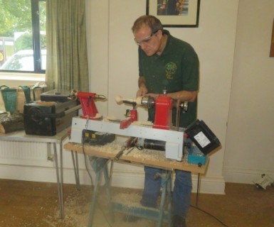 Paul turning a scoop